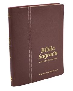 Bíblia Sagrada NAA Slim - Capa em Couro Legítimo | SBB | Série Colors - Capa em couro, rubi